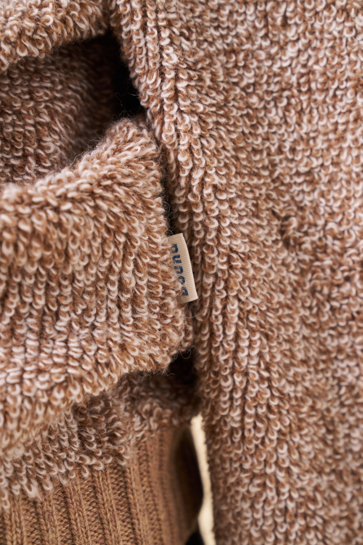 BOUCLE KNIT POLO - COFFEE