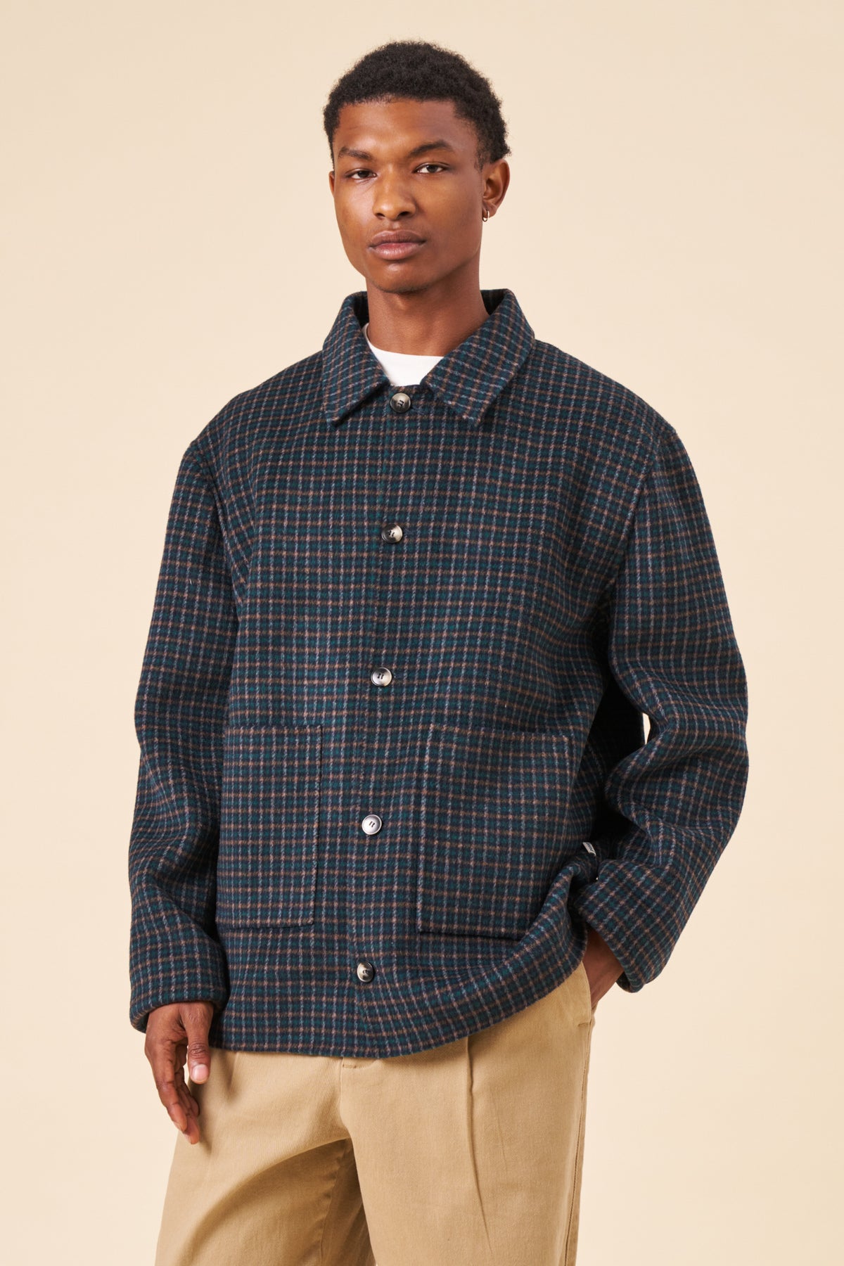 WOOL CHORE JACKET - GORDON CHECK