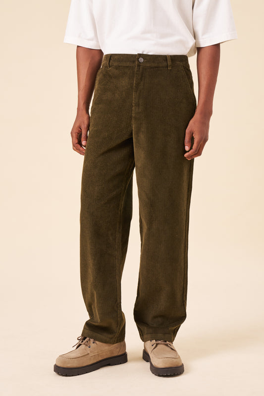 CLASSIC COTTON CORDUROY TROUSERS - KHAKI