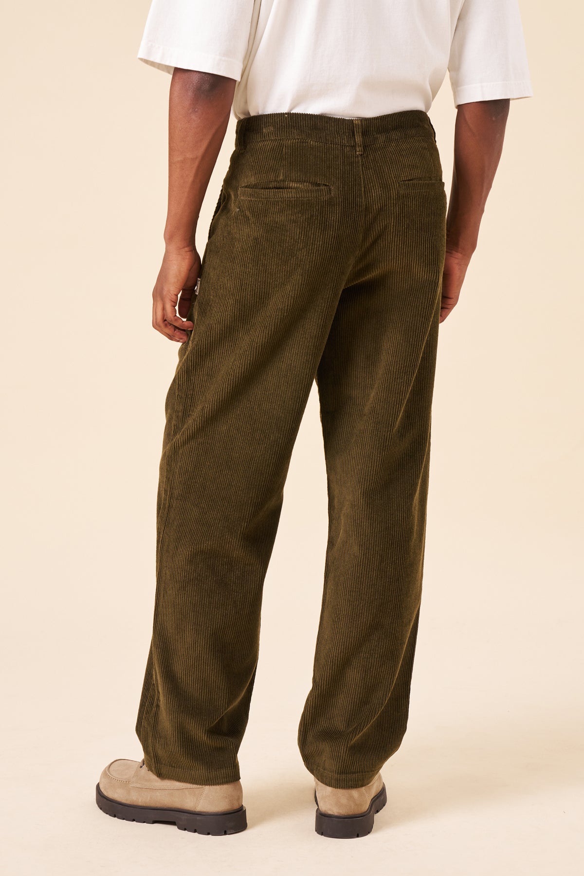 CLASSIC COTTON CORDUROY TROUSERS - KHAKI