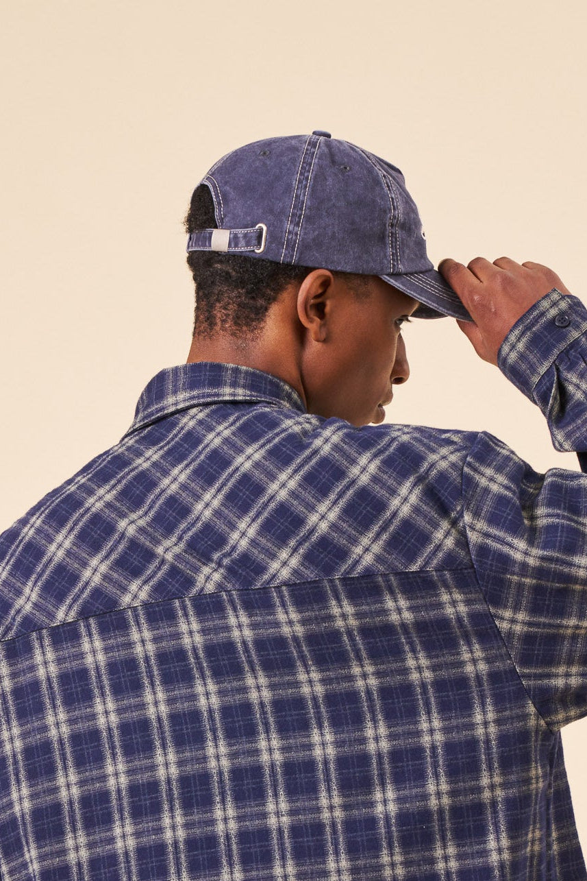 SCRIPT CAP - WASHED BLUE