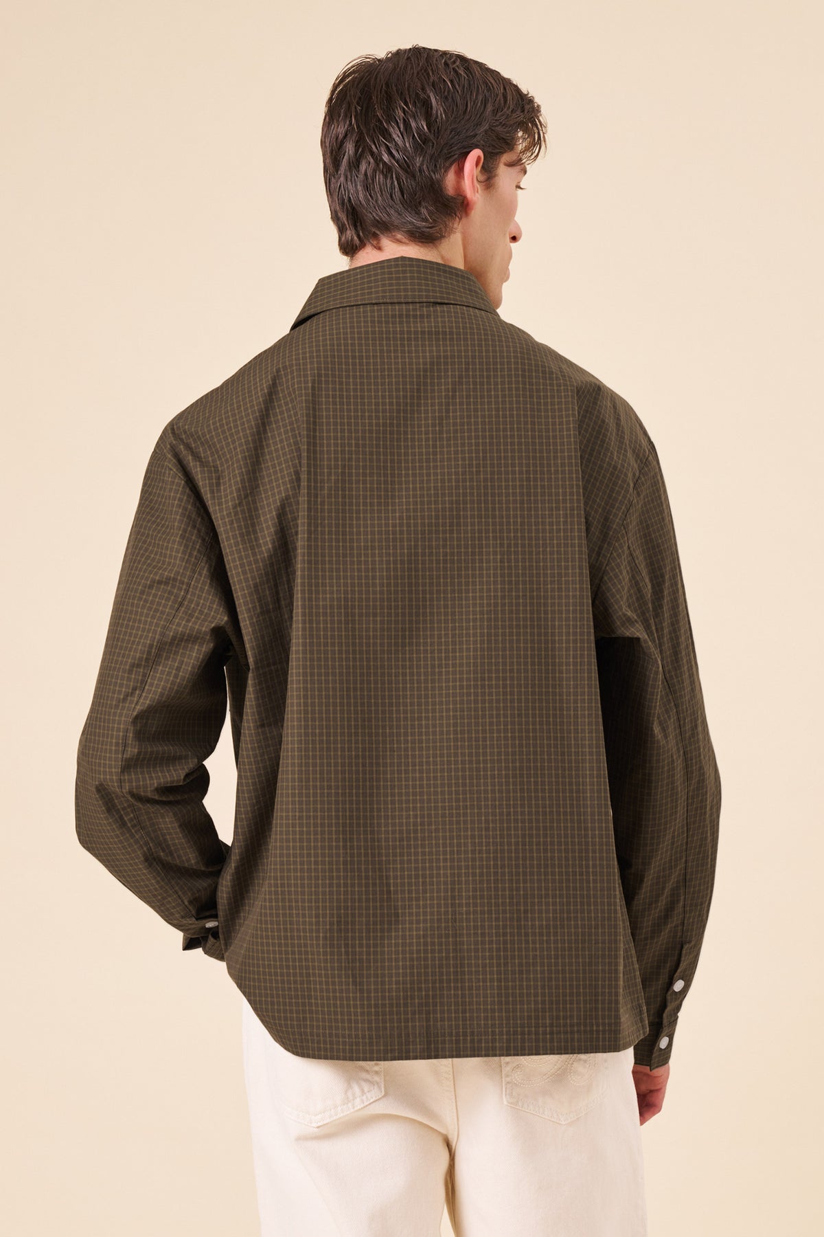 MACKENZIE CHECK COTTON LONGSLEEVE SHIRT - GREEN