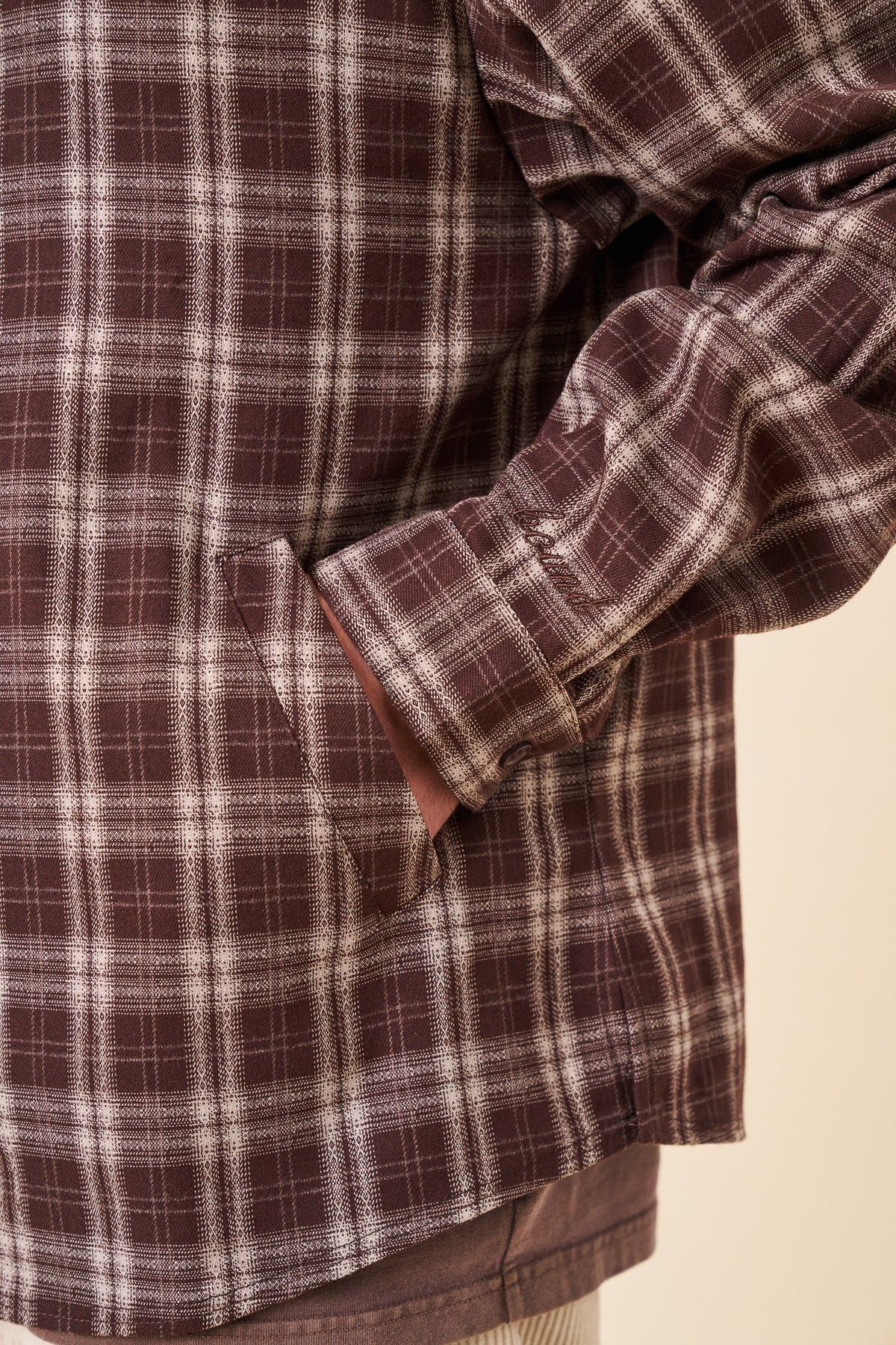 ARGYLE CHECK SHIRT - BROWN