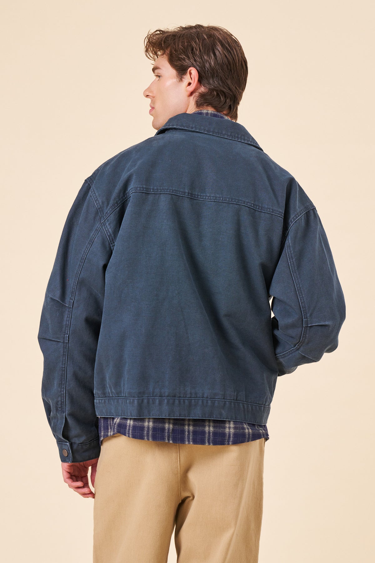 VINTAGE WASHED WORKWEAR JACKET - BLUE