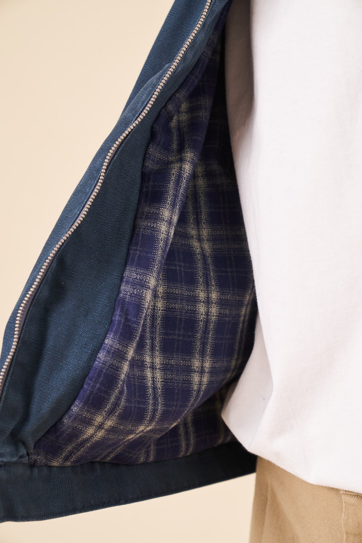VINTAGE WASHED WORKWEAR JACKET - BLUE
