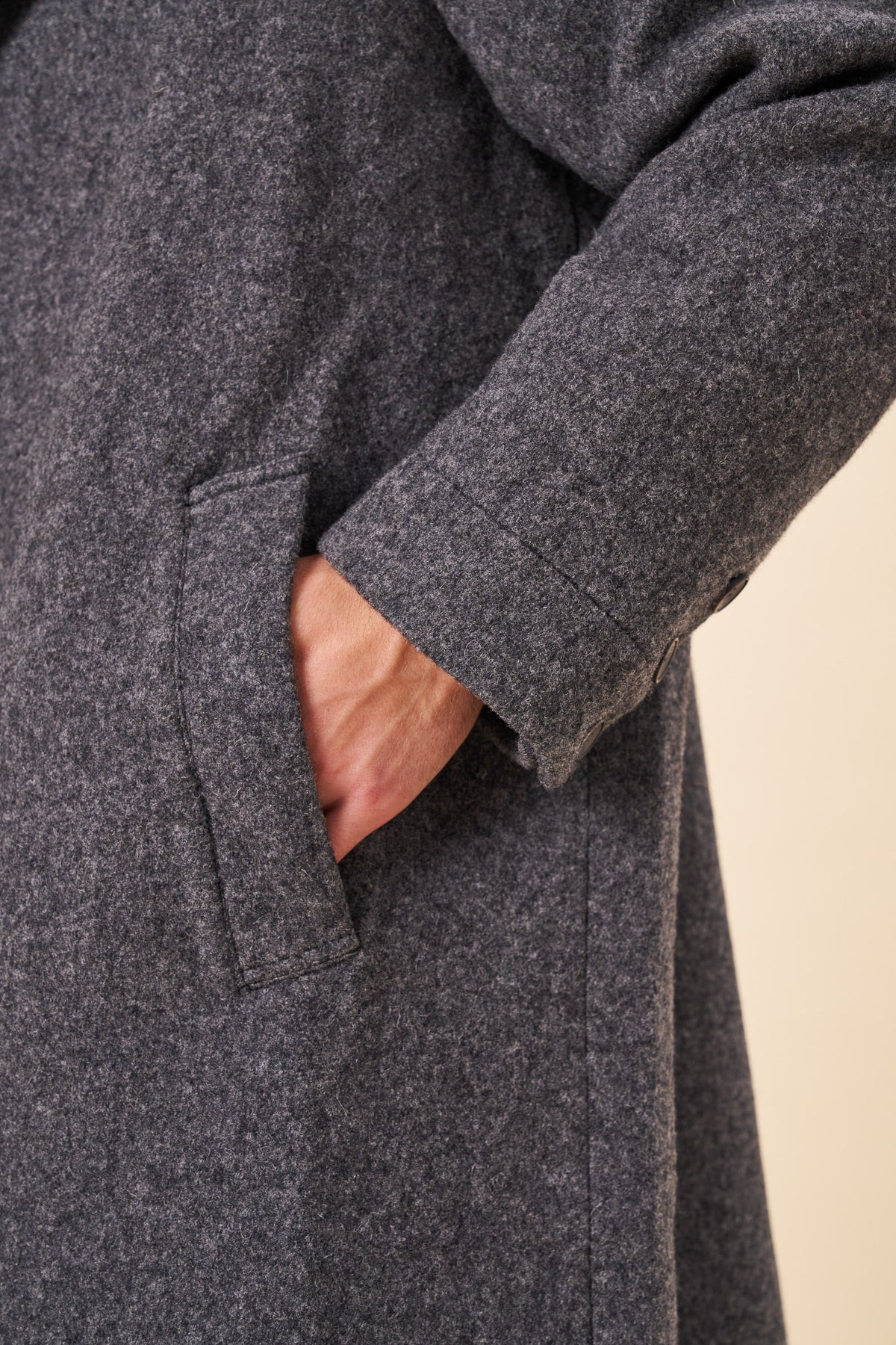 OTIS WOOL TRENCH COAT - CLASSIC GREY