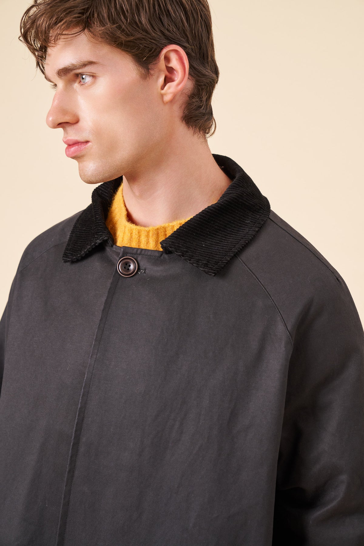 WAX TRENCH COAT - FADED BLACK