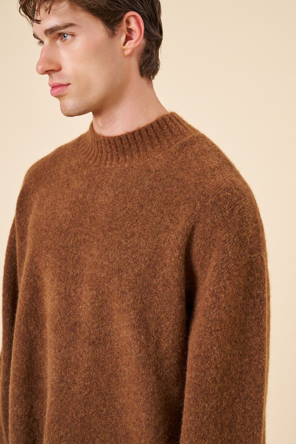 BAXTER DEUX MOHAIR SWEATER - BROWN