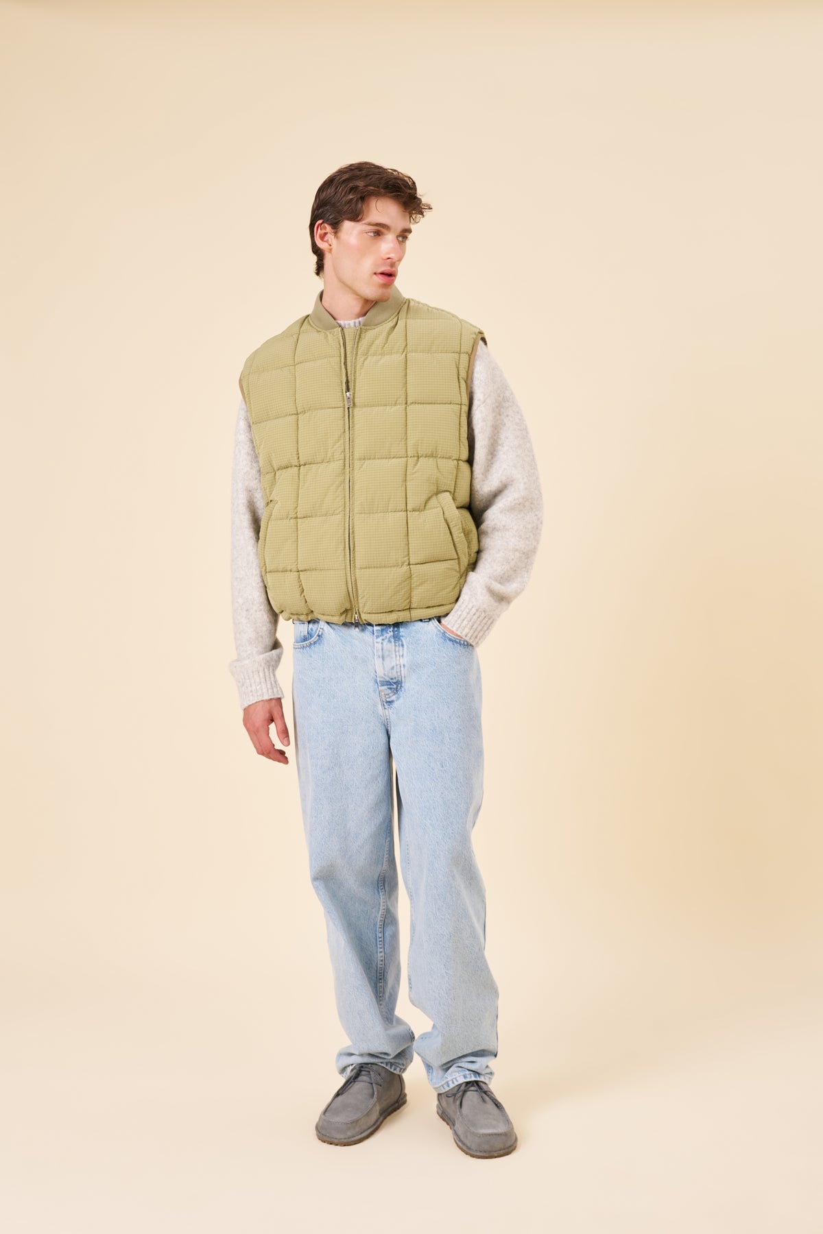 ORBE RIPSTOP PUFFER GILET - FERN GREEN