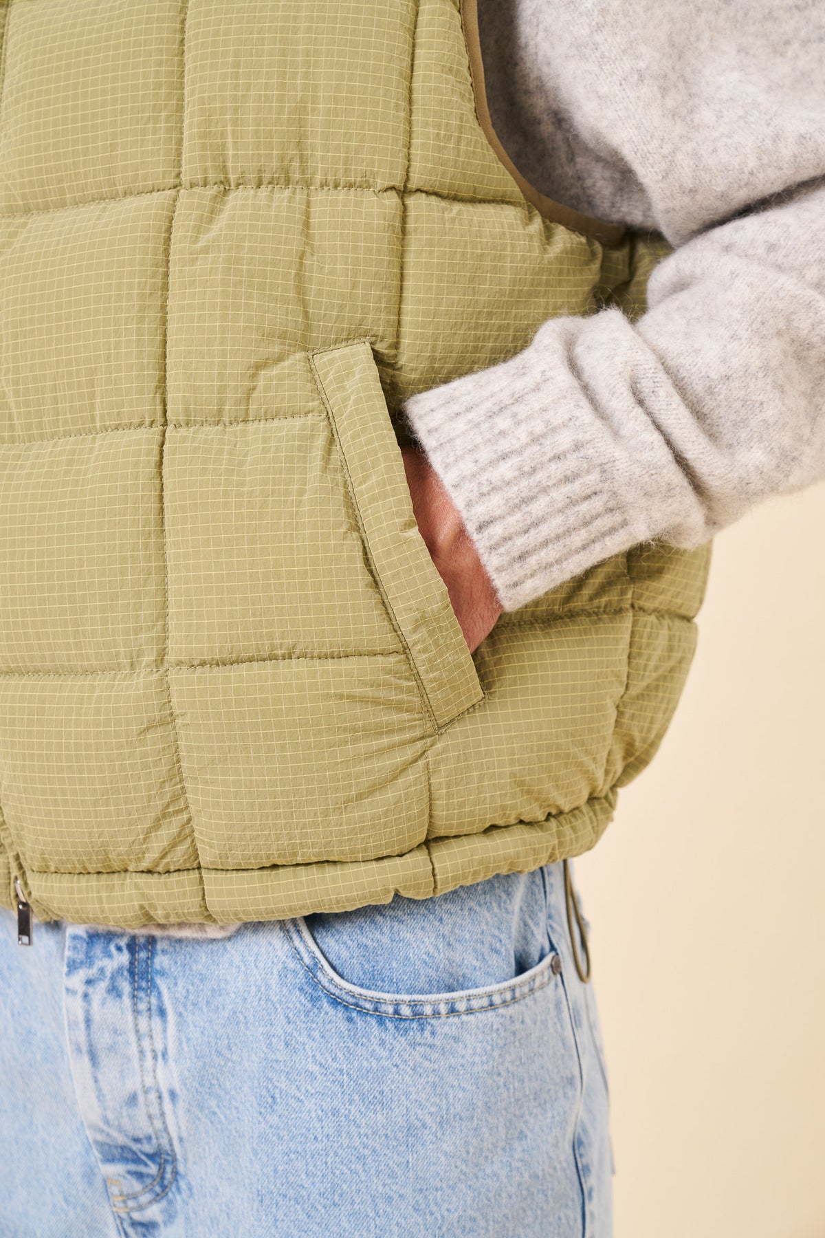 ORBE RIPSTOP PUFFER GILET - FERN GREEN