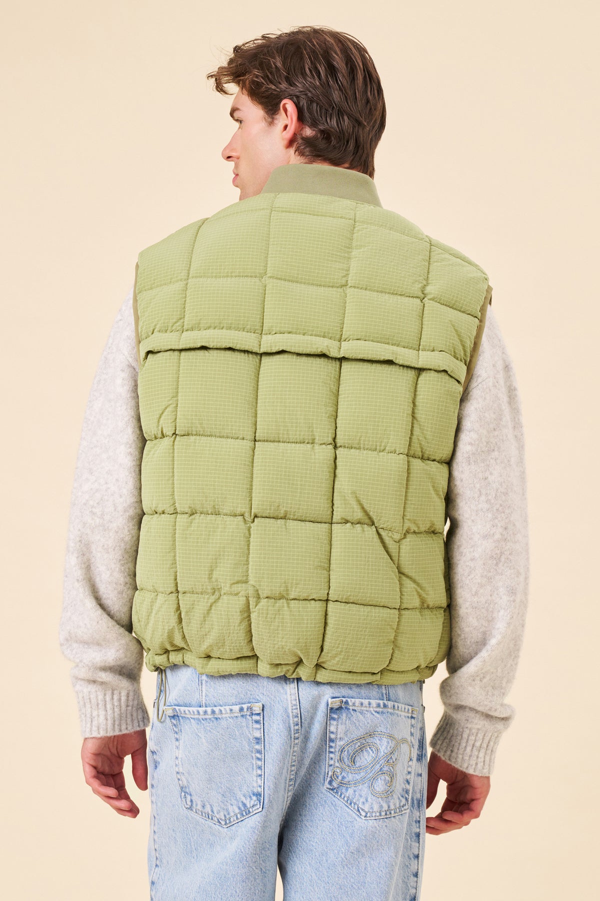 ORBE RIPSTOP PUFFER GILET - FERN GREEN