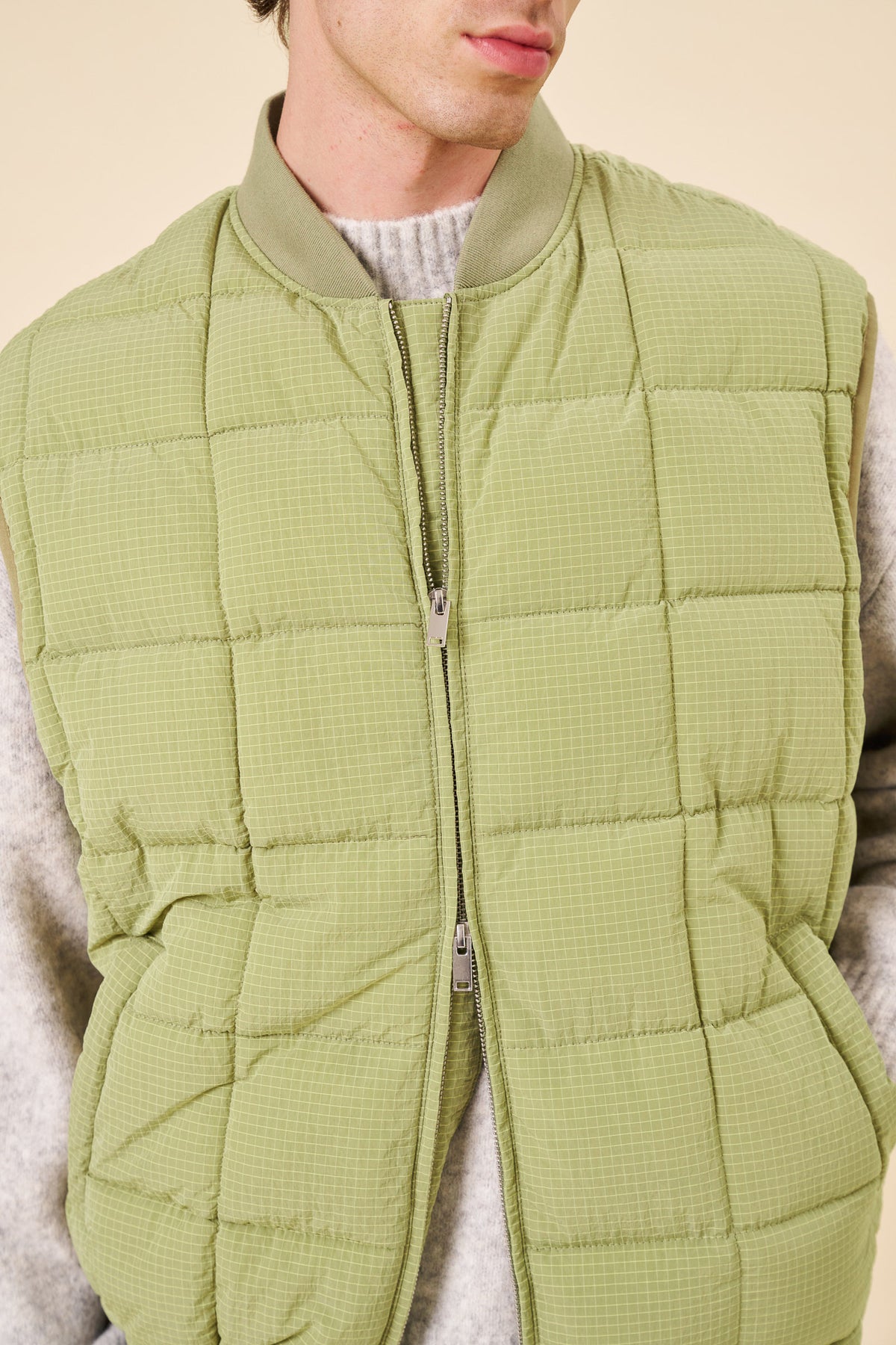 ORBE RIPSTOP PUFFER GILET - FERN GREEN