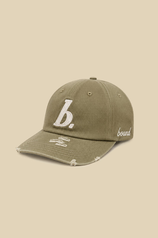 STAMP DISTRESSED CAP - GREEN