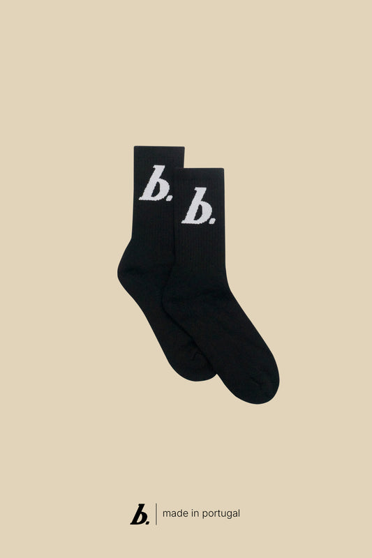 STAMP SOCKS - BLACK