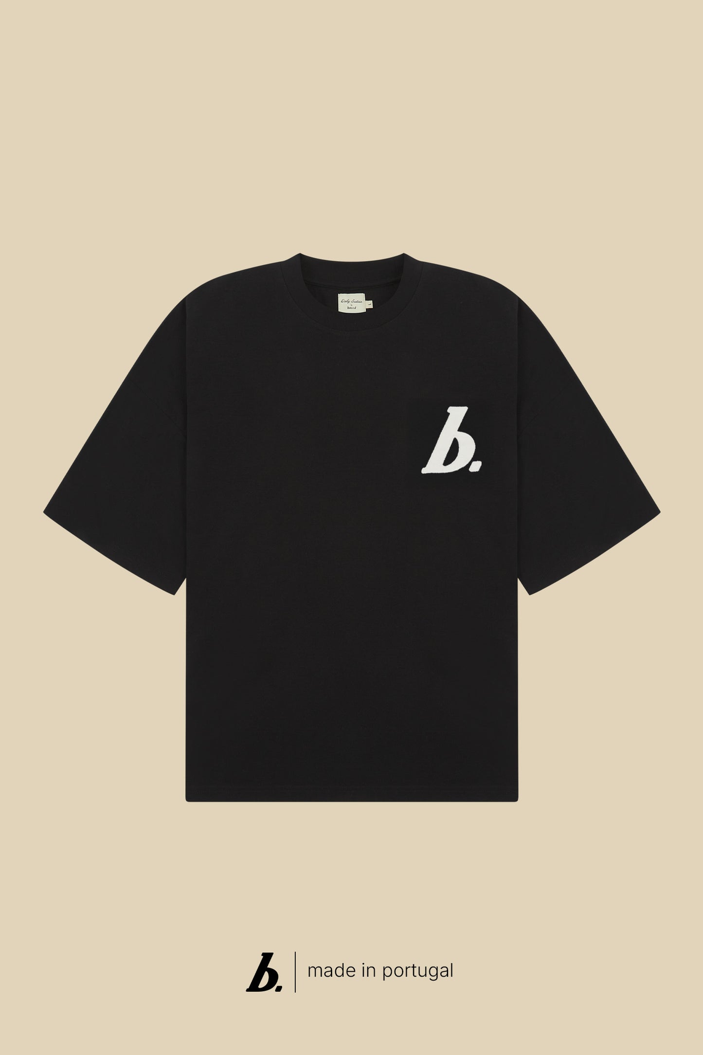 STAMP BOXY TEE - BLACK