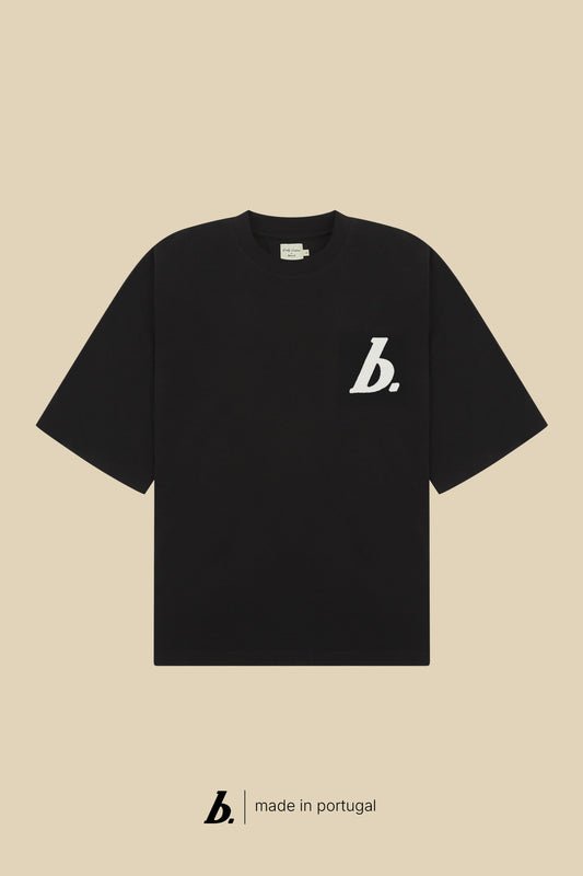 STAMP BOXY TEE - BLACK