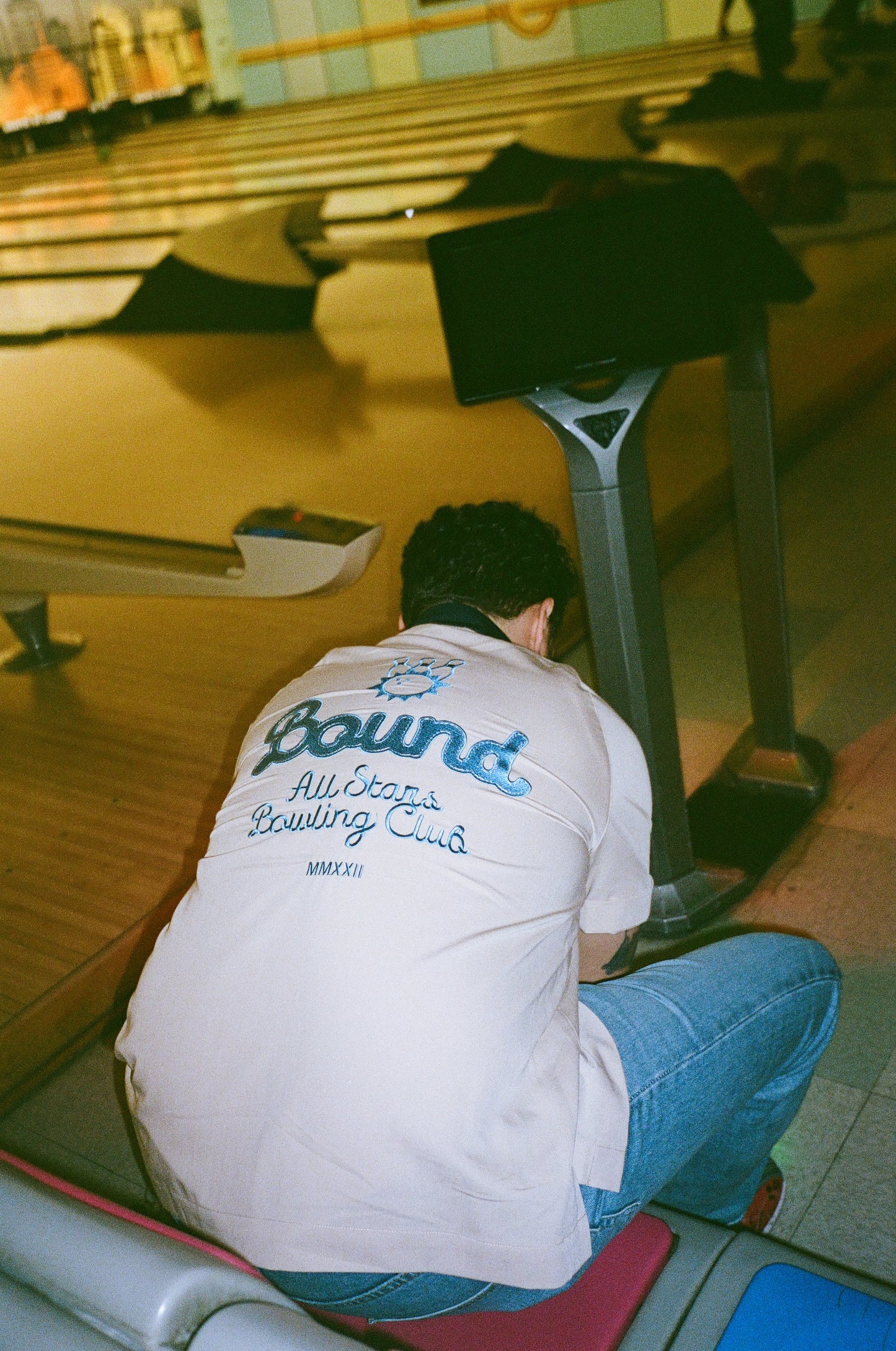 BOWLING CLUB SS EMBROIDERED SHIRT - BEIGE CONTRAST