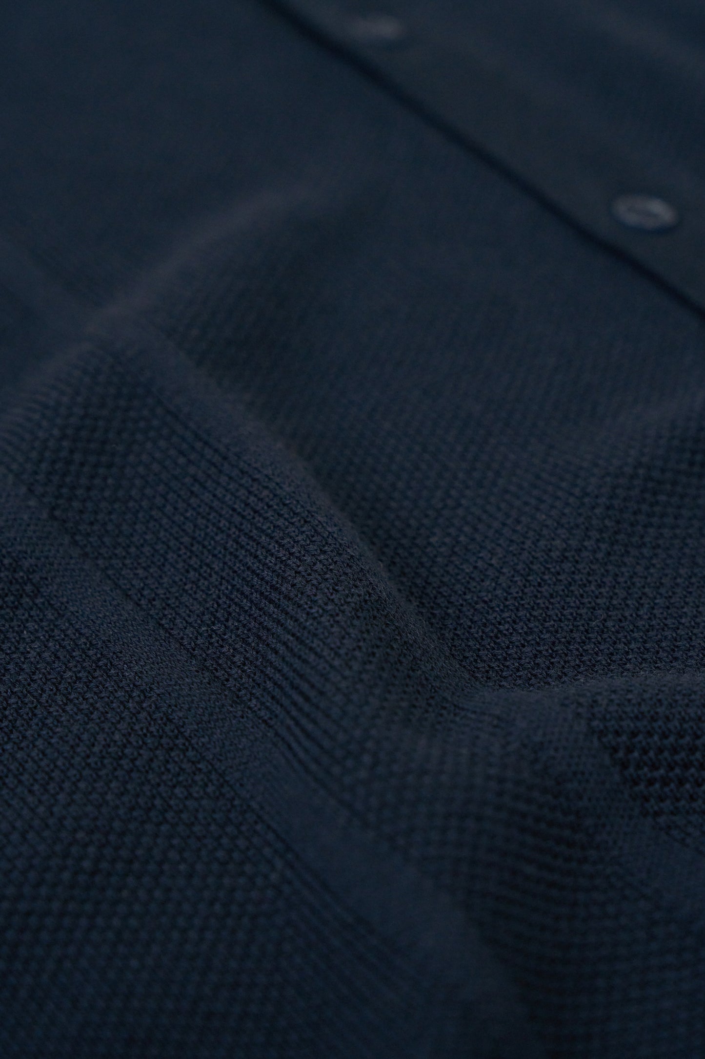 STANLEY WAFFLE KNIT POLO - NAVY