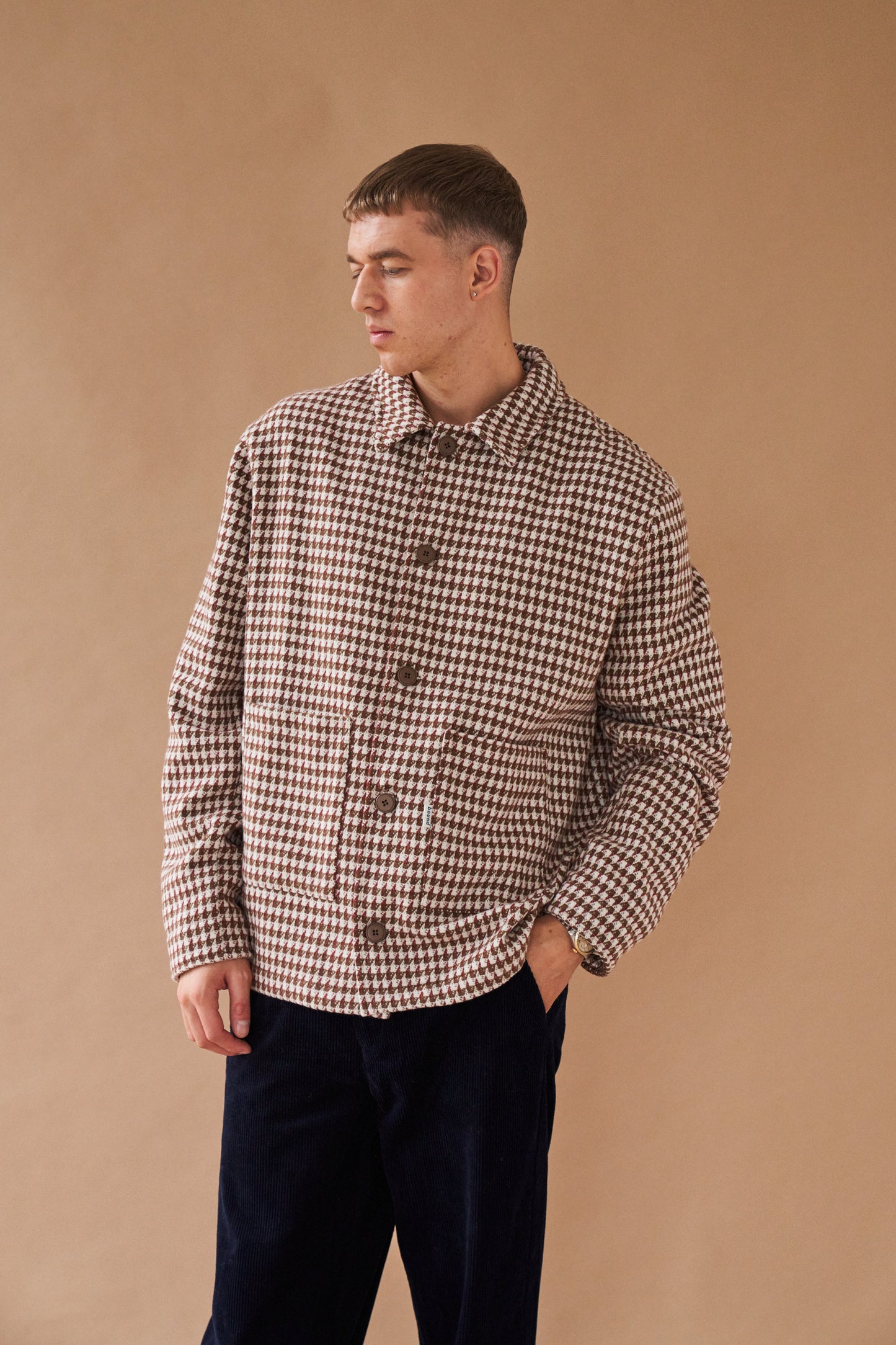 BAILEY WOVEN DOGTOOTH HEAVY OVERSHIRT