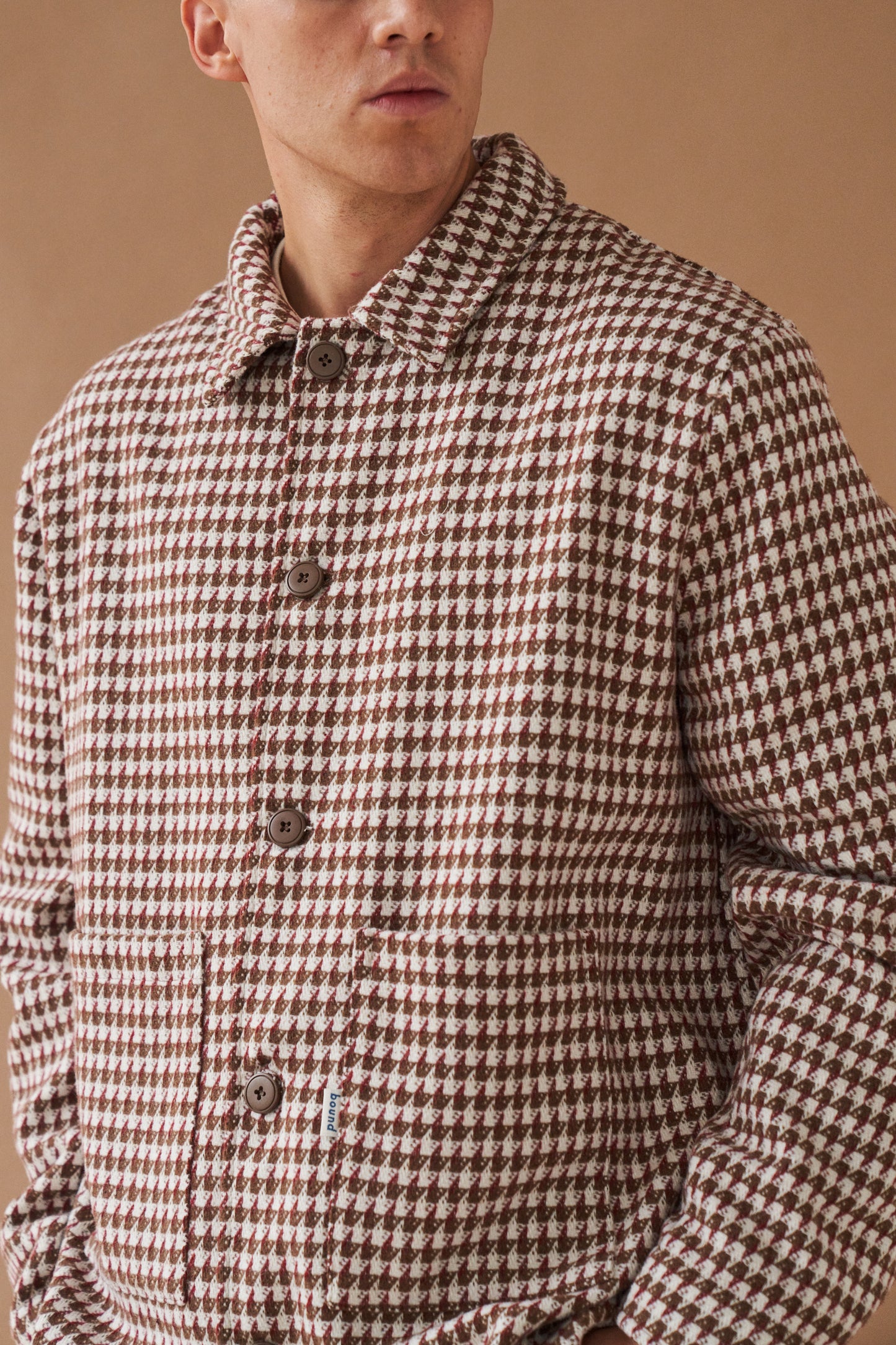 BAILEY WOVEN DOGTOOTH HEAVY OVERSHIRT