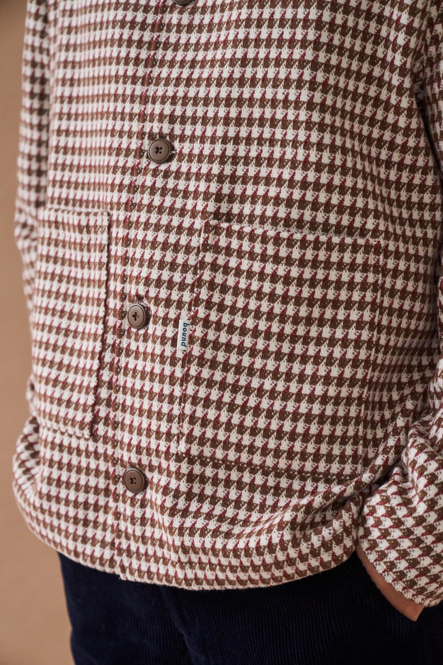 BAILEY WOVEN DOGTOOTH HEAVY OVERSHIRT