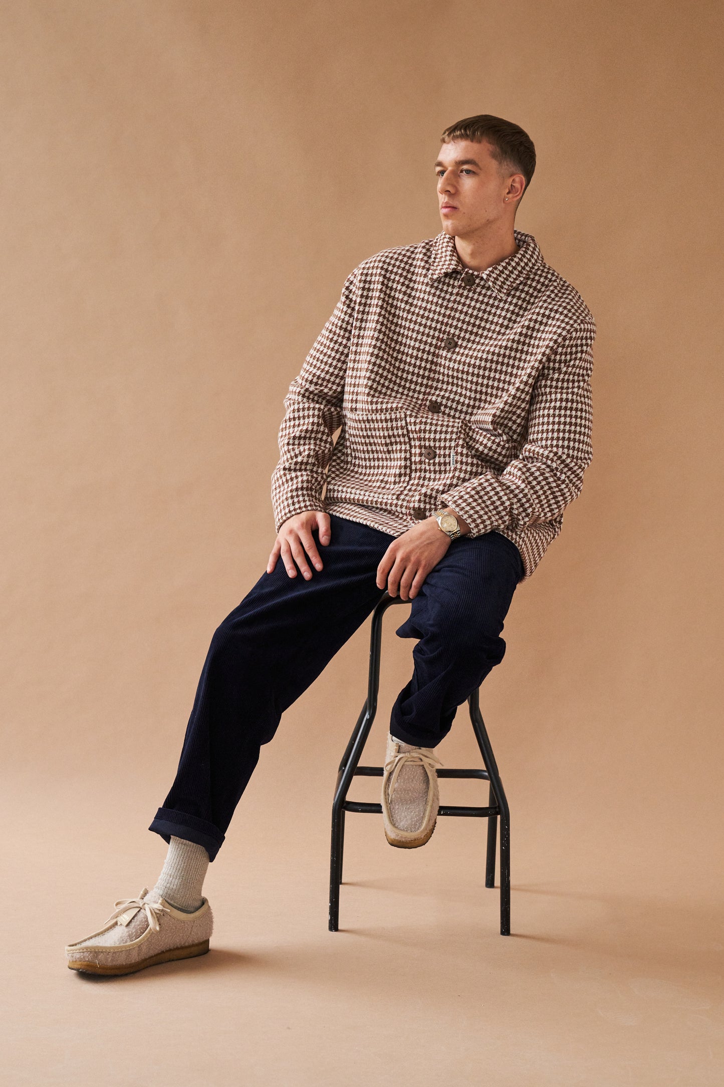 BAILEY WOVEN DOGTOOTH HEAVY OVERSHIRT