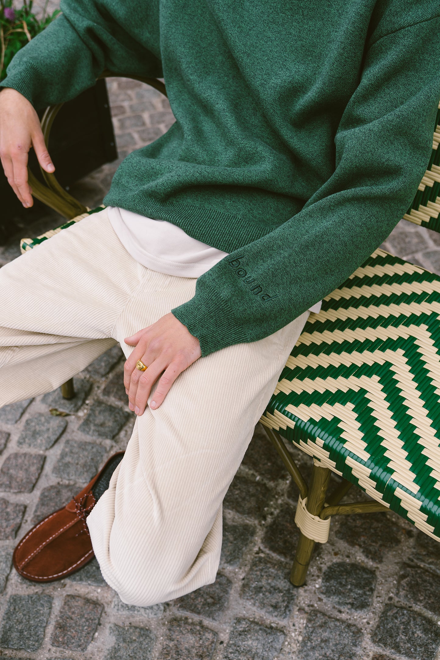 OGDEN MARL KNIT SWEATER - FOREST