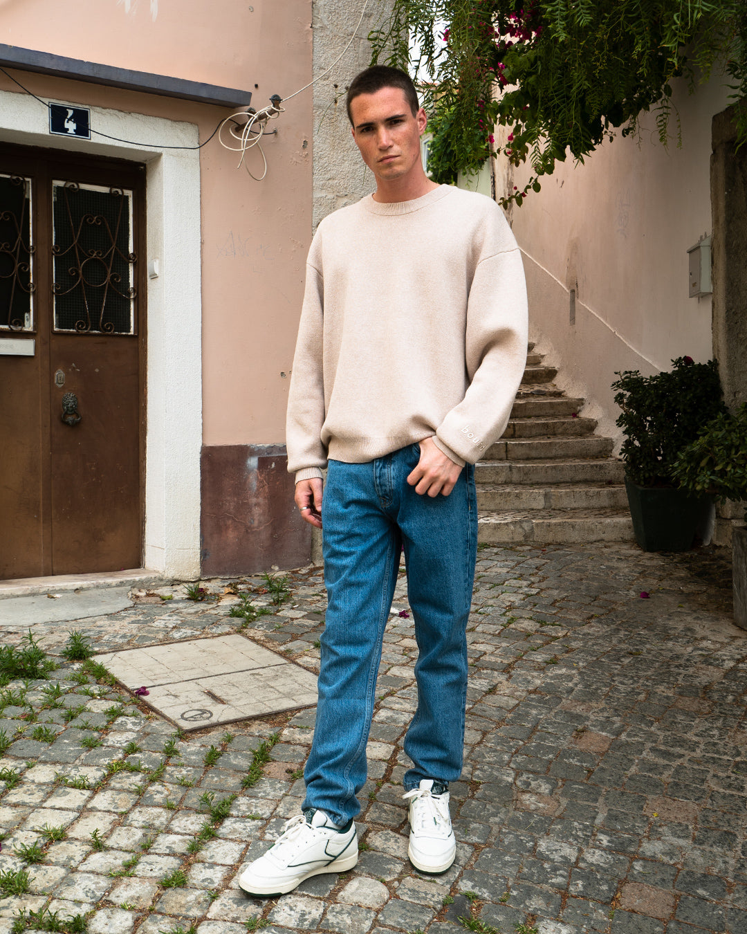 MARLOWE MARL KNIT SWEATER - OAT