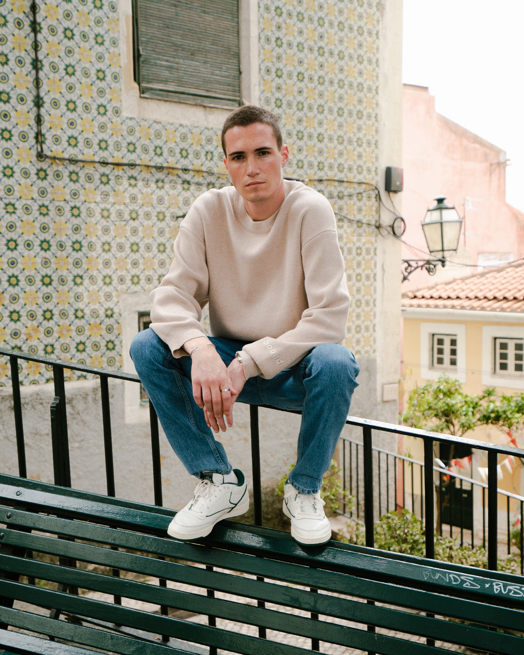 MARLOWE MARL KNIT SWEATER - OAT