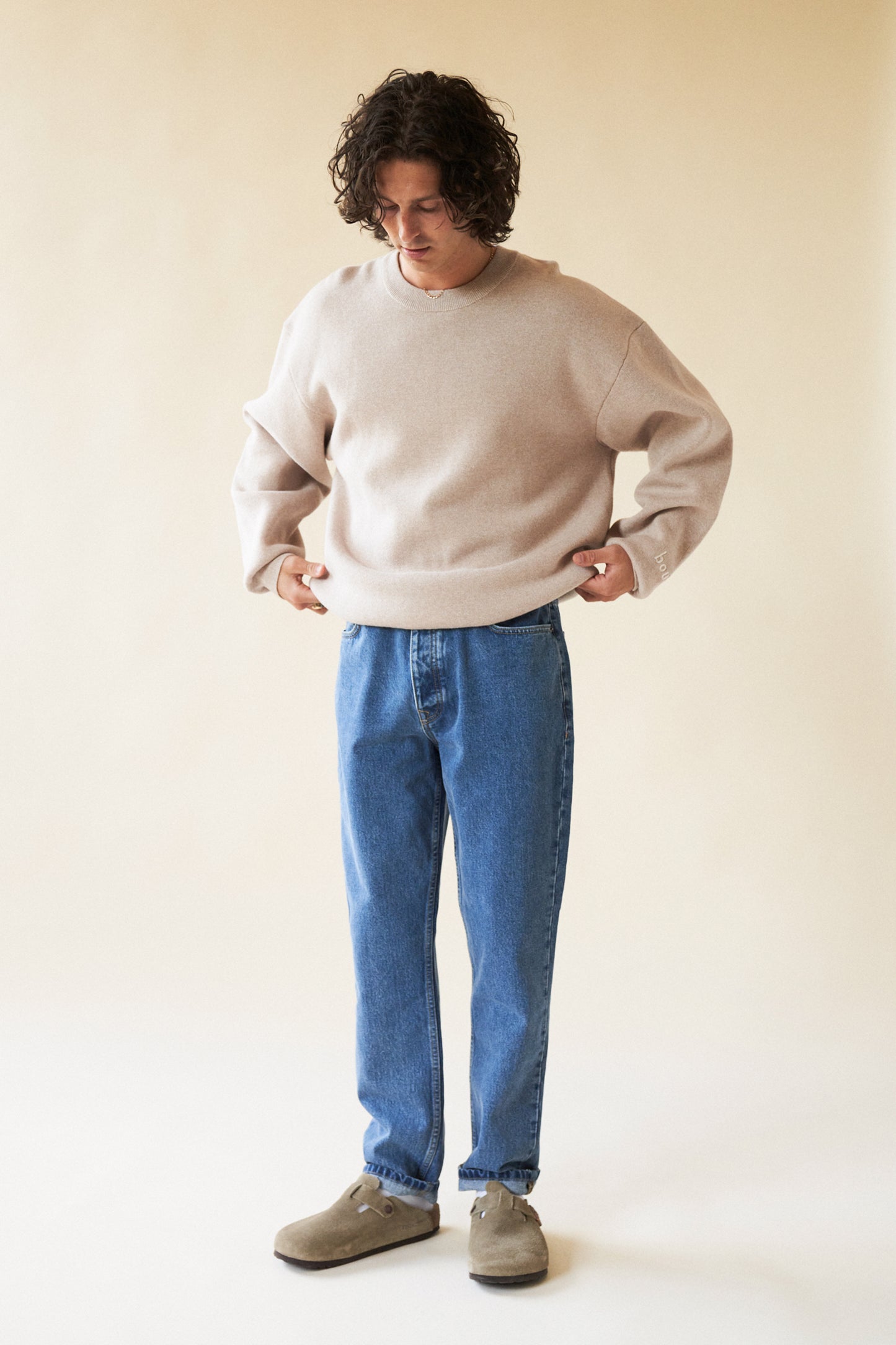 MARLOWE MARL KNIT SWEATER - OAT