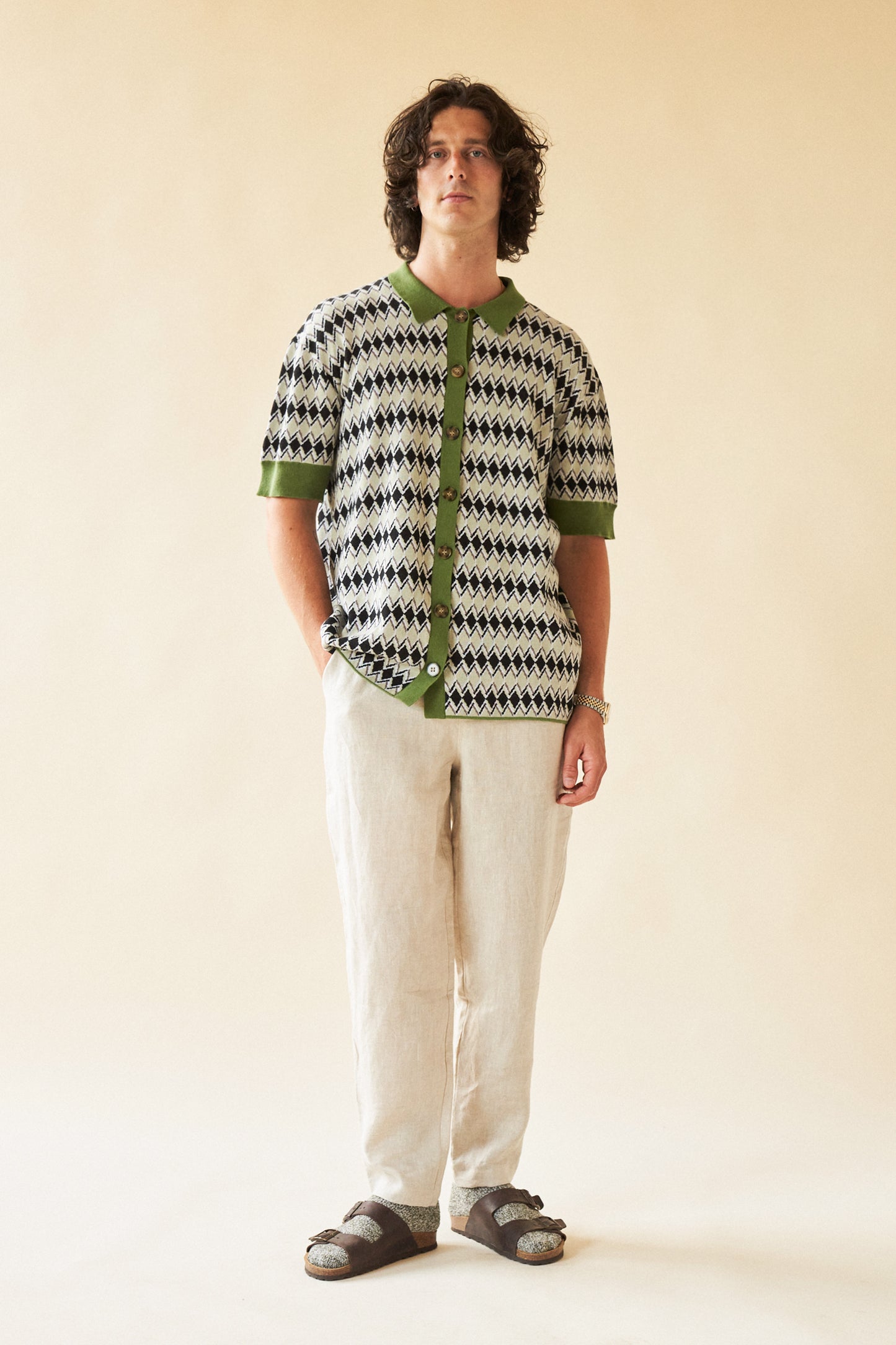 NORCIA BUTTON KNIT POLO